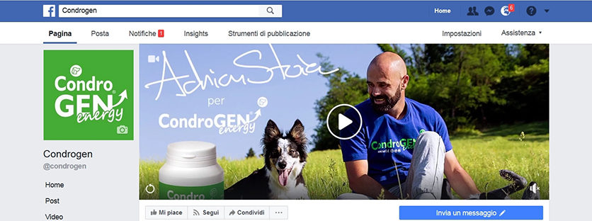 Condrogen® sbarca su Facebook