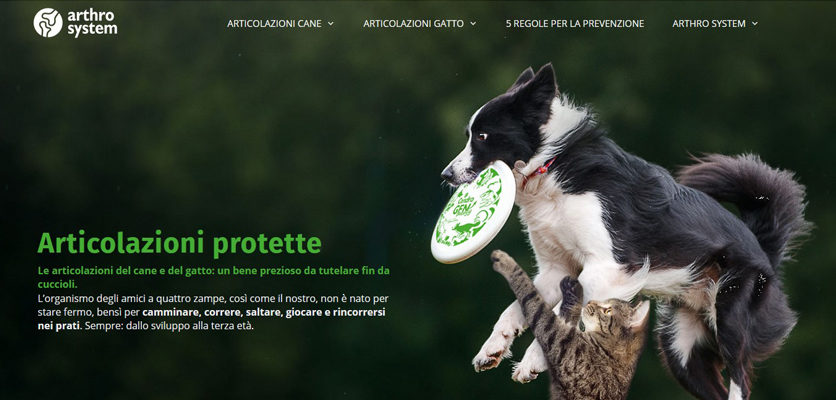 Un nuovo sito per la salute articolare del cane e del gatto