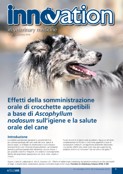 Effetti della somministrazione orale di crocchette appetibili a base di Ascophyllum nodosum sull’igiene e la salute orale del cane