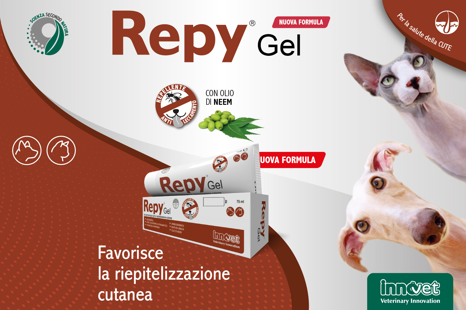 Repy® Gel: nuova formula con olio di Neem - Innovet