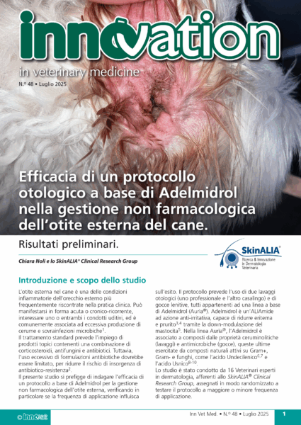 Efficacia di un protocollo otologico a base di Adelmidrol nella gestione non farmacologica dell’otite esterna del cane. Risultati preliminari.